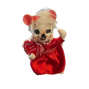 Annalee Dolls 6in 2014 Valentine Girl Mouse